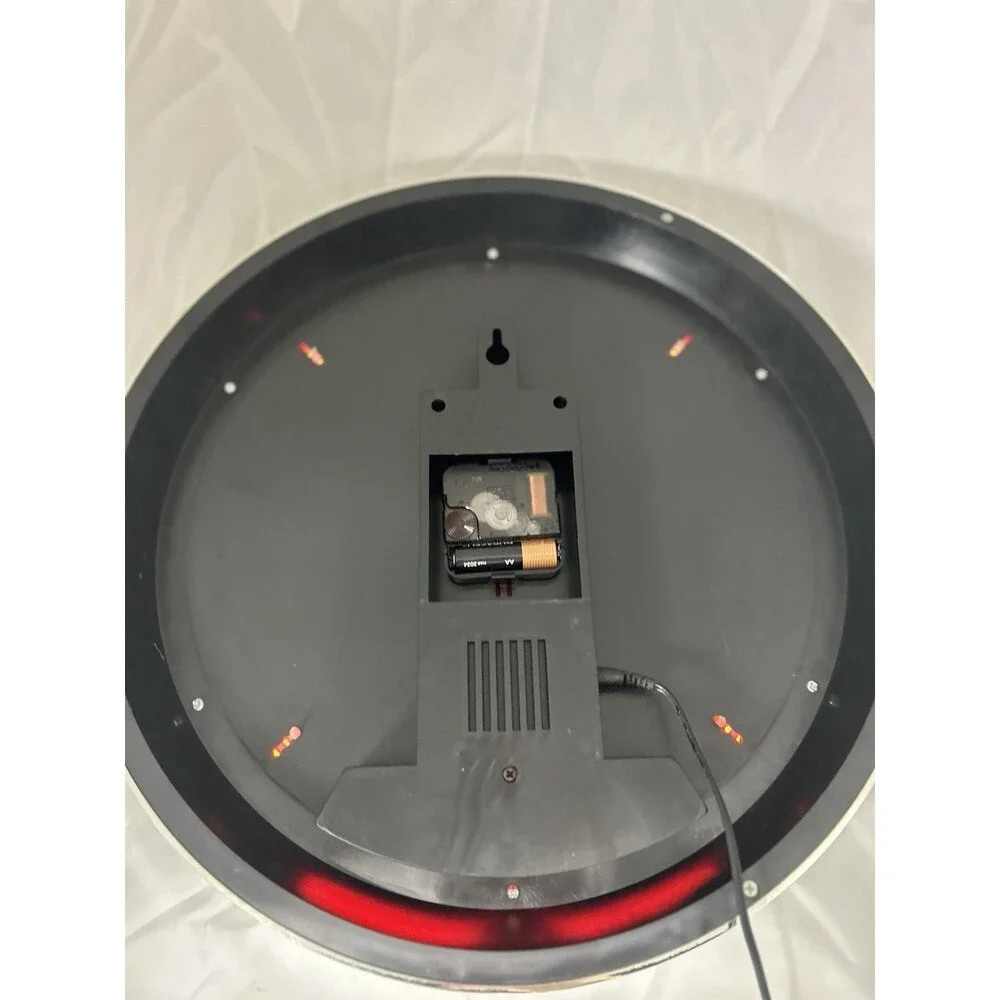 Dodge Neon Lighted Clock w/ Red Illumination. Comes With Power Adapter